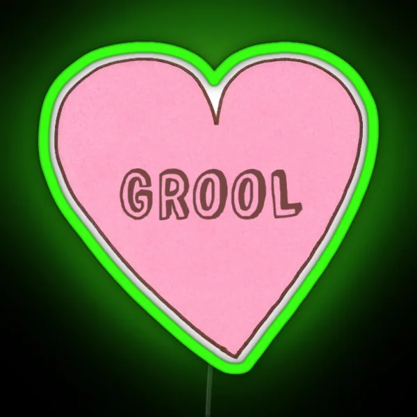 Candy Love Heart GROOL RGB Neon Sign