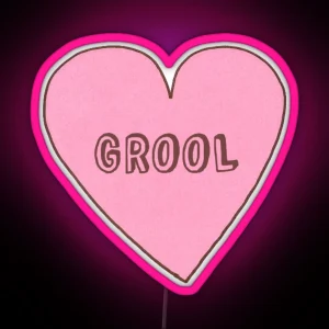 Candy Love Heart GROOL RGB Neon Sign