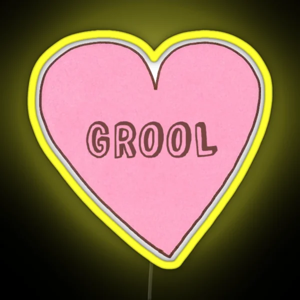 Candy Love Heart GROOL RGB Neon Sign