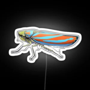 Candy Striped Leafhopper RGB Neon Sign