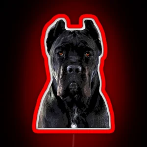 Cane Corso Dog Black RGB Neon Sign