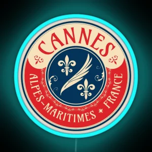 Cannes Alpes Maritimes France Art Nouveau Led Led Design RGB Neon Sign