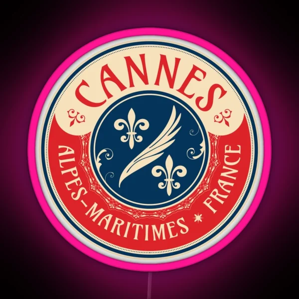 Cannes Alpes Maritimes France Art Nouveau Led Led Design RGB Neon Sign