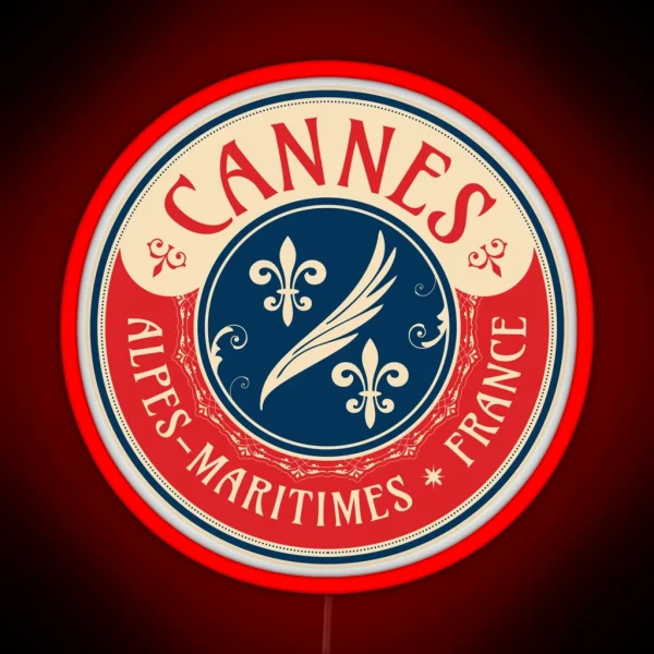 Cannes Alpes Maritimes France Art Nouveau Led Led Design RGB Neon Sign