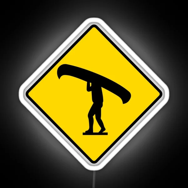 Canoe Portage Symbol RGB Neon Sign