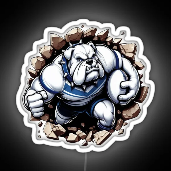 Canterbury Bankstown Bulldogs Smash Through RGB Neon Sign