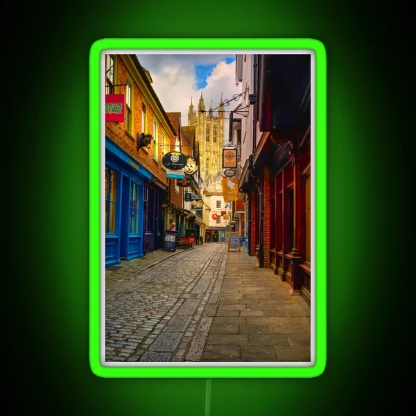 Canterbury Cathedral Portrait RGB Neon Sign