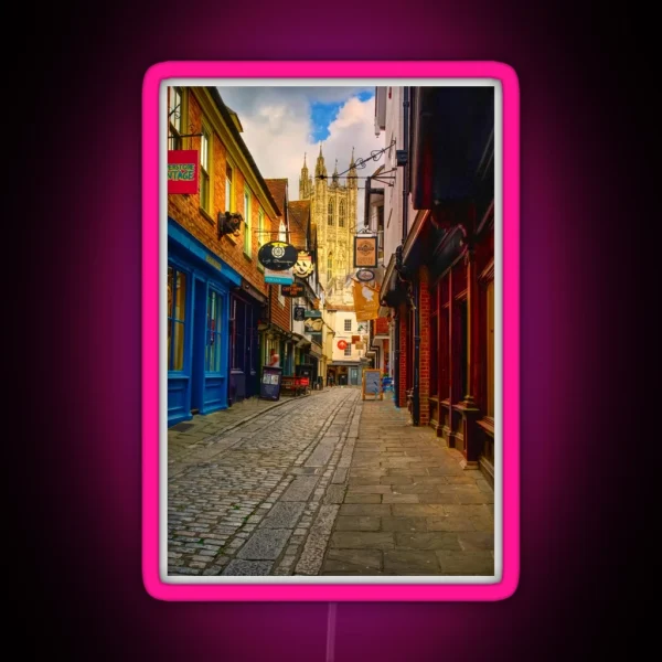 Canterbury Cathedral Portrait RGB Neon Sign