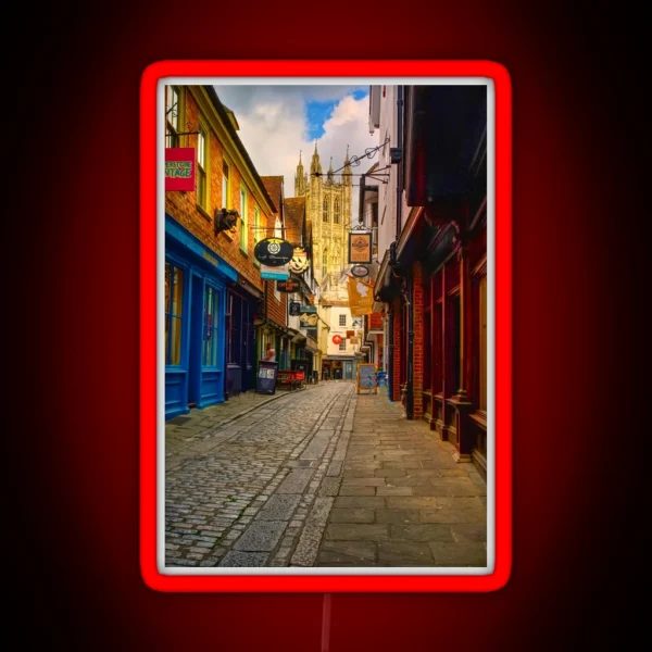 Canterbury Cathedral Portrait RGB Neon Sign