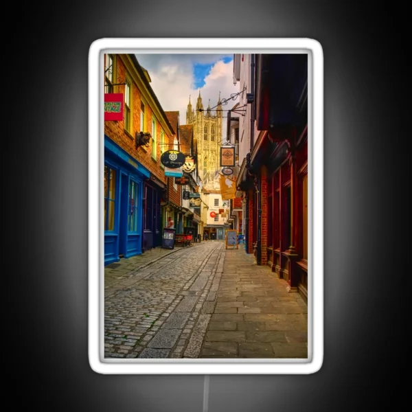 Canterbury Cathedral Portrait RGB Neon Sign