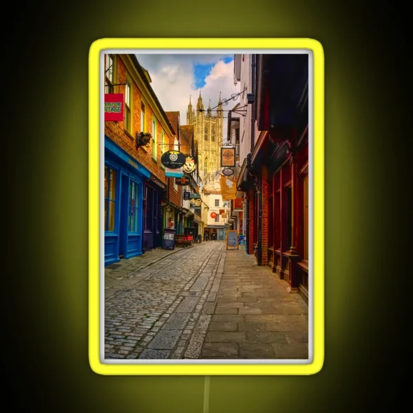 Canterbury Cathedral Portrait RGB Neon Sign