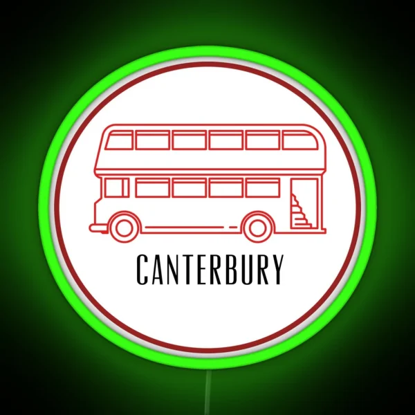 Canterbury Double Decker Bus RGB Neon Sign