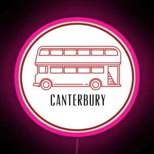 Canterbury Double Decker Bus RGB Neon Sign