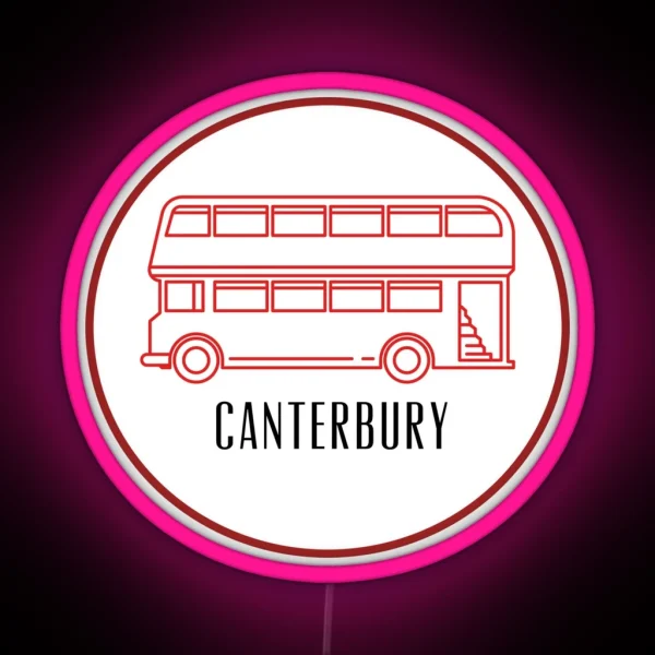 Canterbury Double Decker Bus RGB Neon Sign