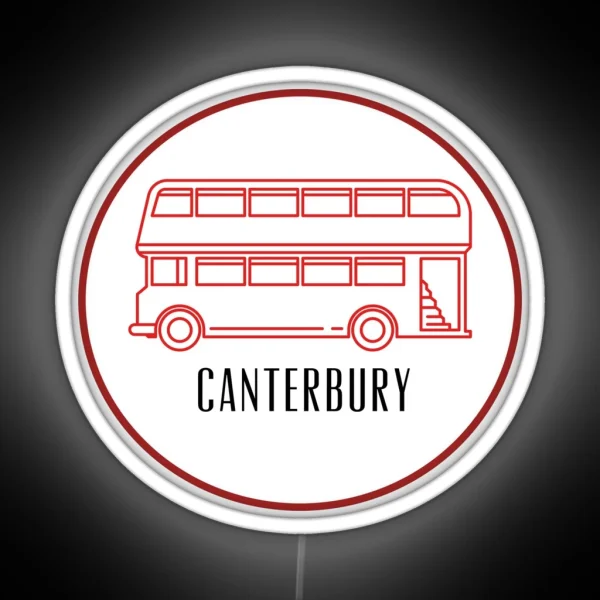 Canterbury Double Decker Bus RGB Neon Sign