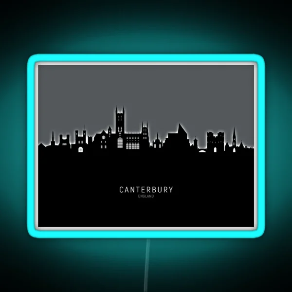 Canterbury England Skyline RGB Neon Sign