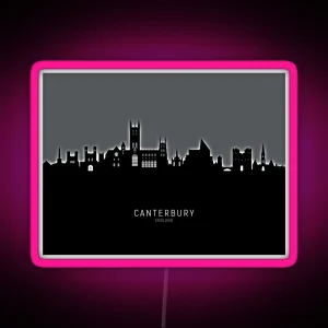 Canterbury England Skyline RGB Neon Sign