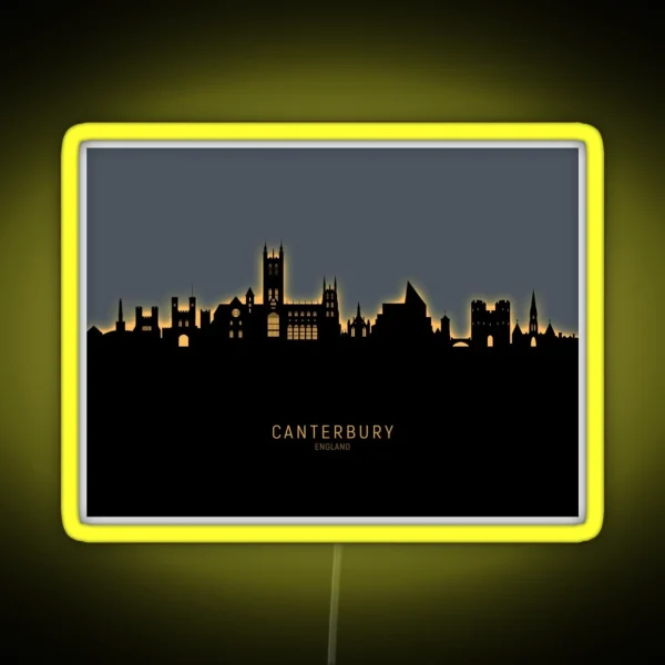 Canterbury England Skyline RGB Neon Sign