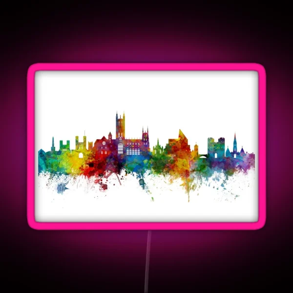 Canterbury England Skyline RGB Neon Sign