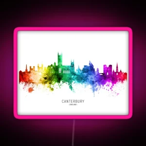 Canterbury England Skyline RGB Neon Sign