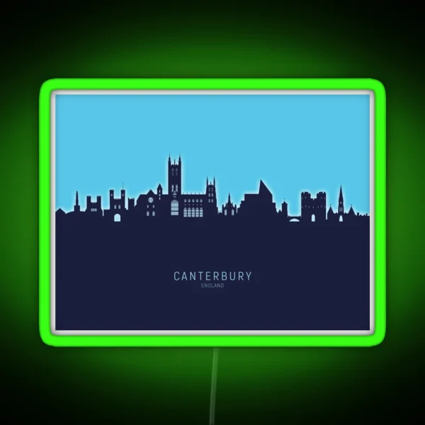 Canterbury England Skyline RGB Neon Sign