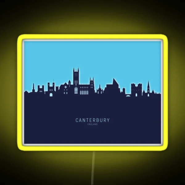 Canterbury England Skyline RGB Neon Sign