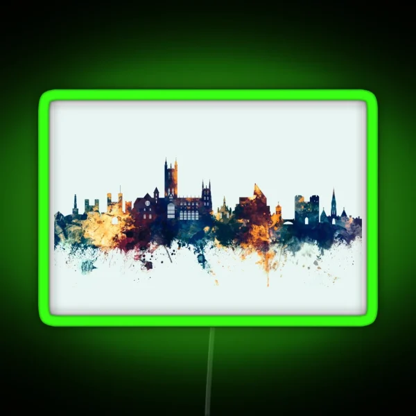 Canterbury England Skyline RGB Neon Sign