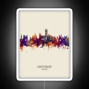 Canterbury England Skyline RGB Neon Sign