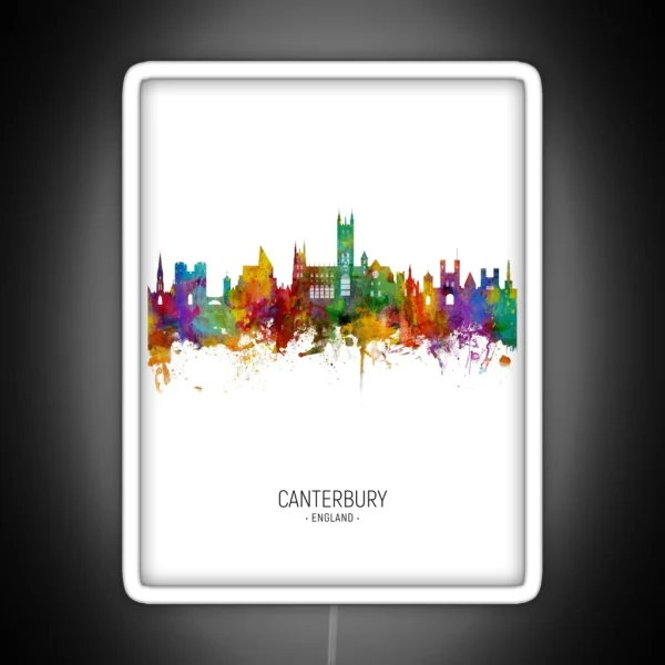 Canterbury England Skyline RGB Neon Sign