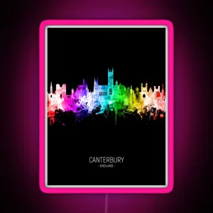 Canterbury England Skyline RGB Neon Sign