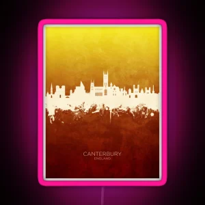 Canterbury England Skyline RGB Neon Sign