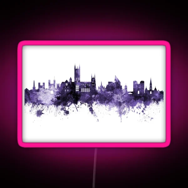 Canterbury England Skyline RGB Neon Sign