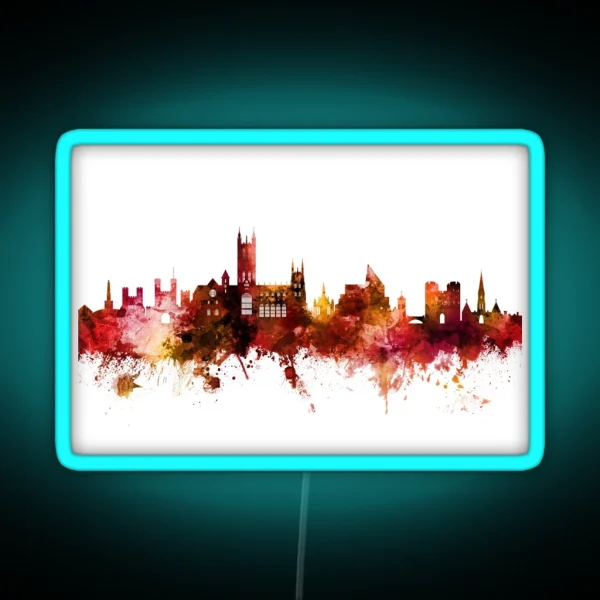 Canterbury England Skyline RGB Neon Sign