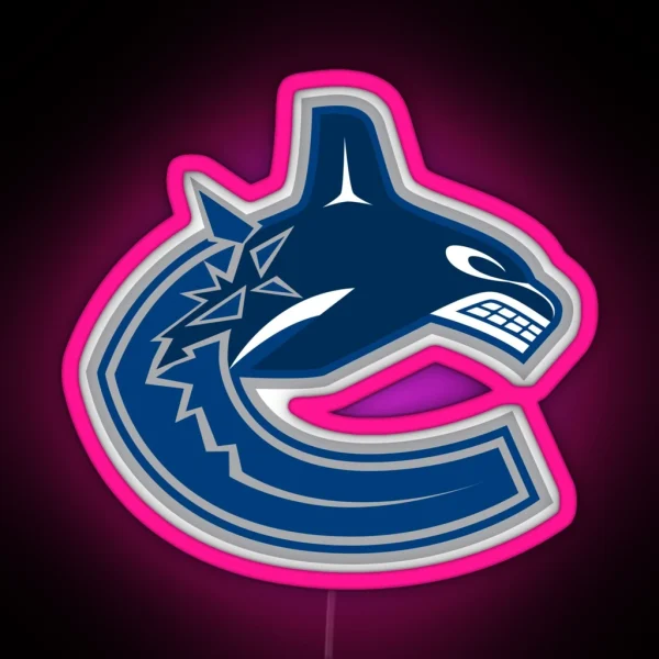 Canucks Logo RGB Neon Sign