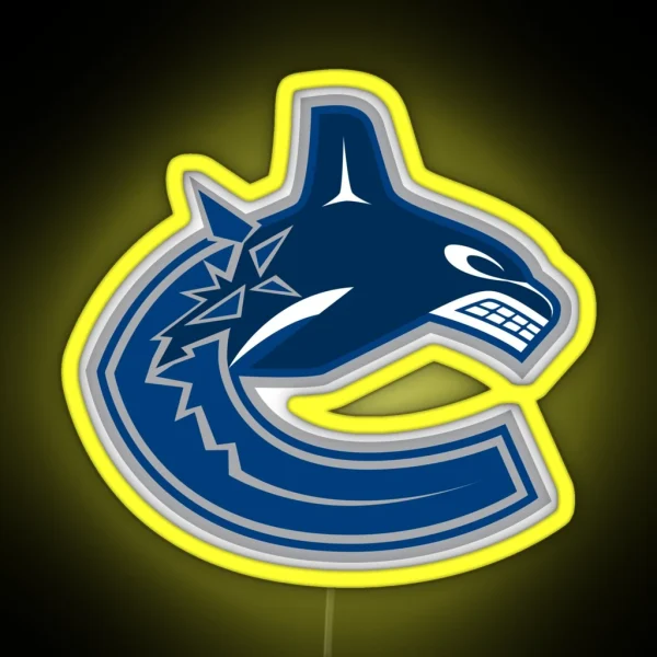 Canucks Logo RGB Neon Sign