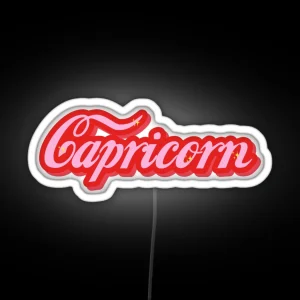 Capricorn Vintage Font RGB Neon Sign