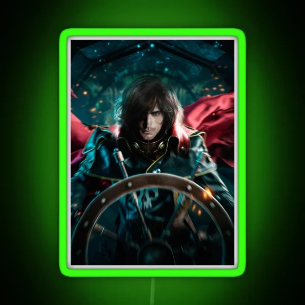 Captain Harlock Poster Poster RGB Neon Sign