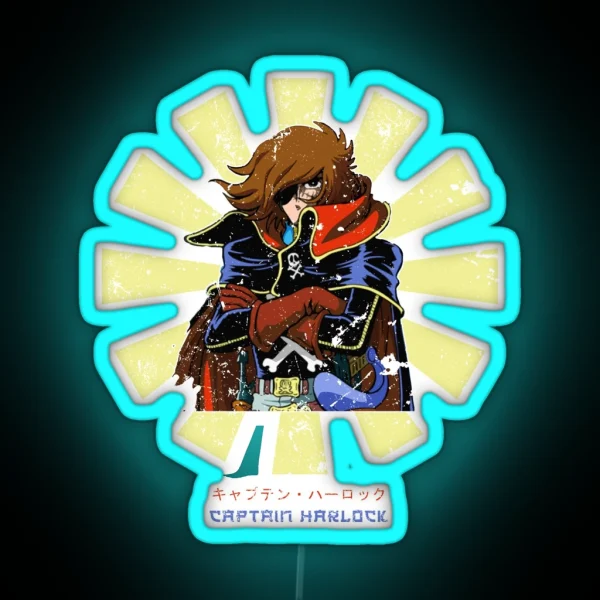 Captain Harlock Retro Japanese RGB Neon Sign