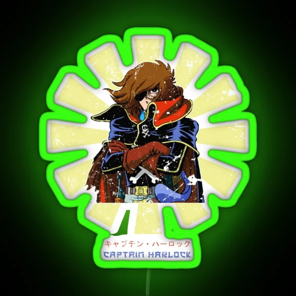 Captain Harlock Retro Japanese RGB Neon Sign