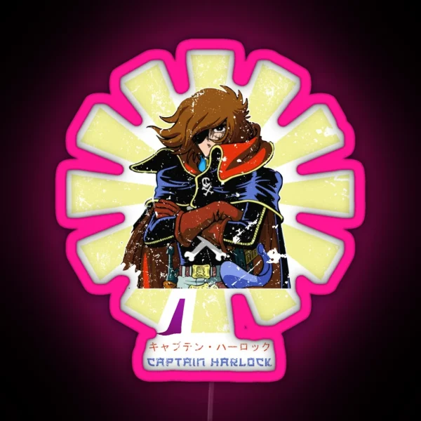 Captain Harlock Retro Japanese RGB Neon Sign