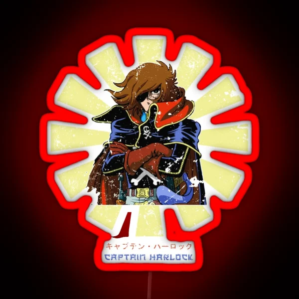Captain Harlock Retro Japanese RGB Neon Sign