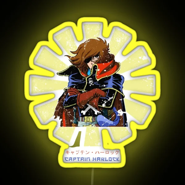 Captain Harlock Retro Japanese RGB Neon Sign