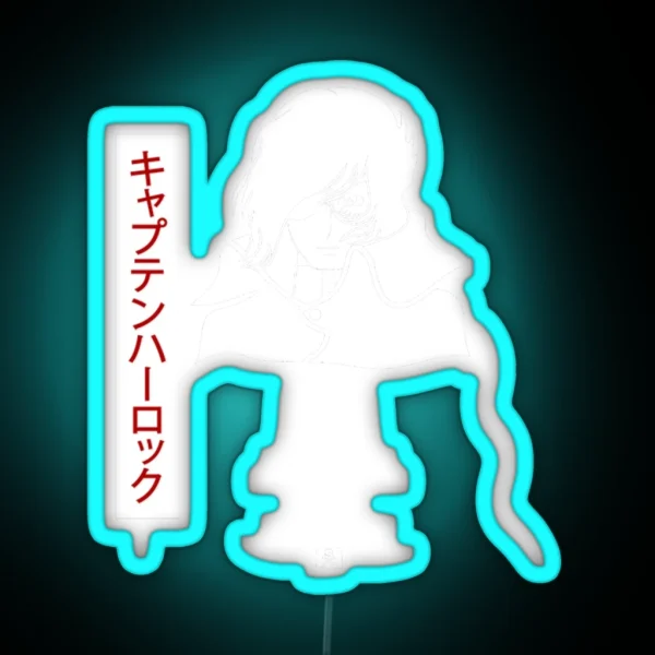 Captain Harlock Vintage RGB Neon Sign