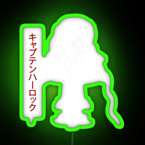 Captain Harlock Vintage RGB Neon Sign