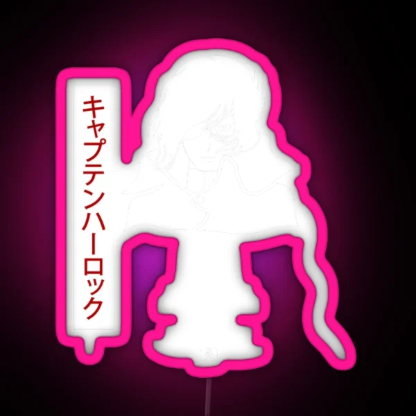 Captain Harlock Vintage RGB Neon Sign