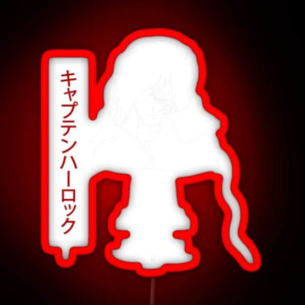 Captain Harlock Vintage RGB Neon Sign