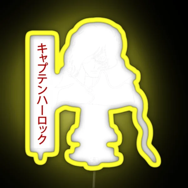 Captain Harlock Vintage RGB Neon Sign