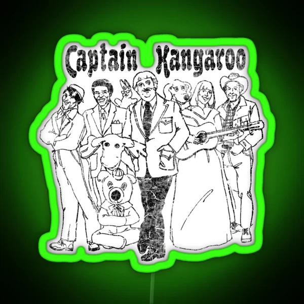 Captain Kangaroo RGB Neon Sign