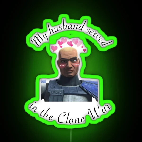 Captain Rex Husband Black Font RGB Neon Sign