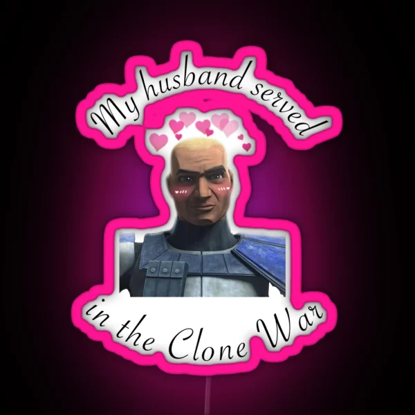 Captain Rex Husband Black Font RGB Neon Sign